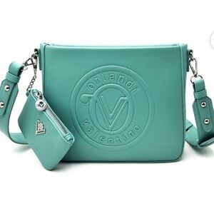 *sale price* Valentino Orlandi Crossbody with wallet Style V-2008 - teal, NWT